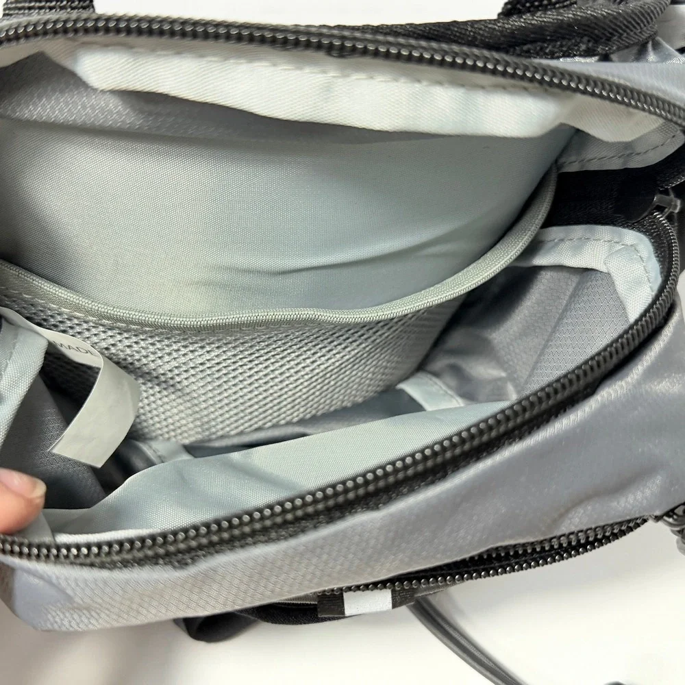 Quest Hydration Waist Pack Dual Bottle Holder Running Hiking Belt Grey Black